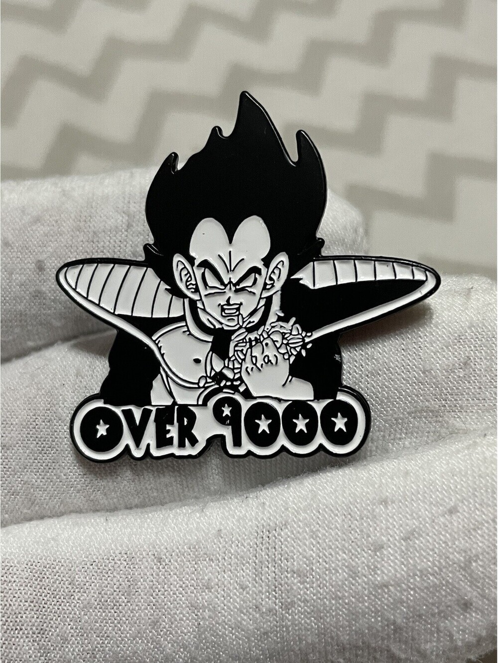 Vegeta Over 9000 Enamel Pin Dragon Ball Brooch Cute Funny Anime